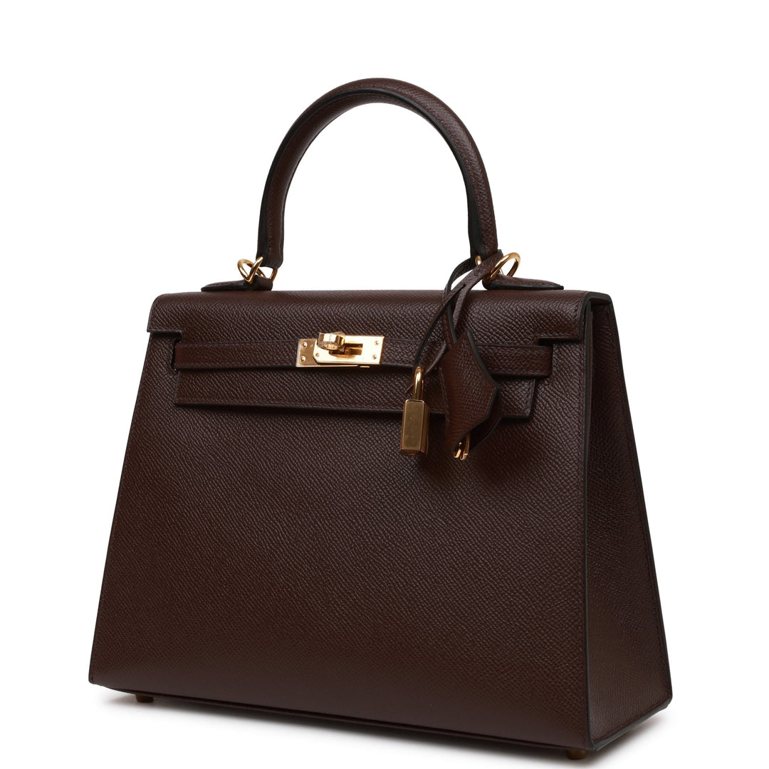 Hermes Kelly 25 Sellier Rouge Sellier Epsom Gold Hardware
