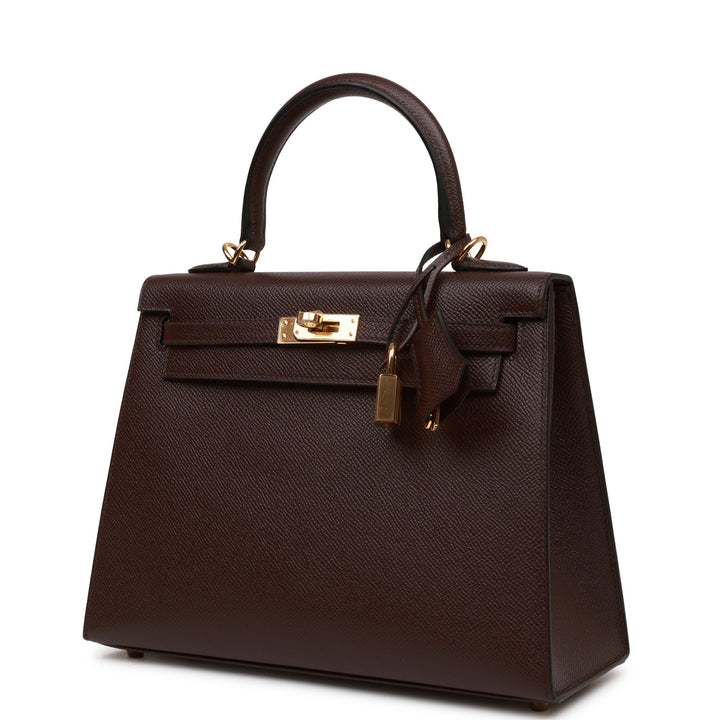 Hermes Kelly 25 Sellier Rouge Sellier Epsom Gold Hardware