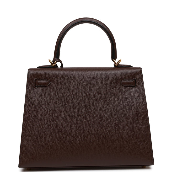 Hermes Kelly 25 Sellier Rouge Sellier Epsom Gold Hardware