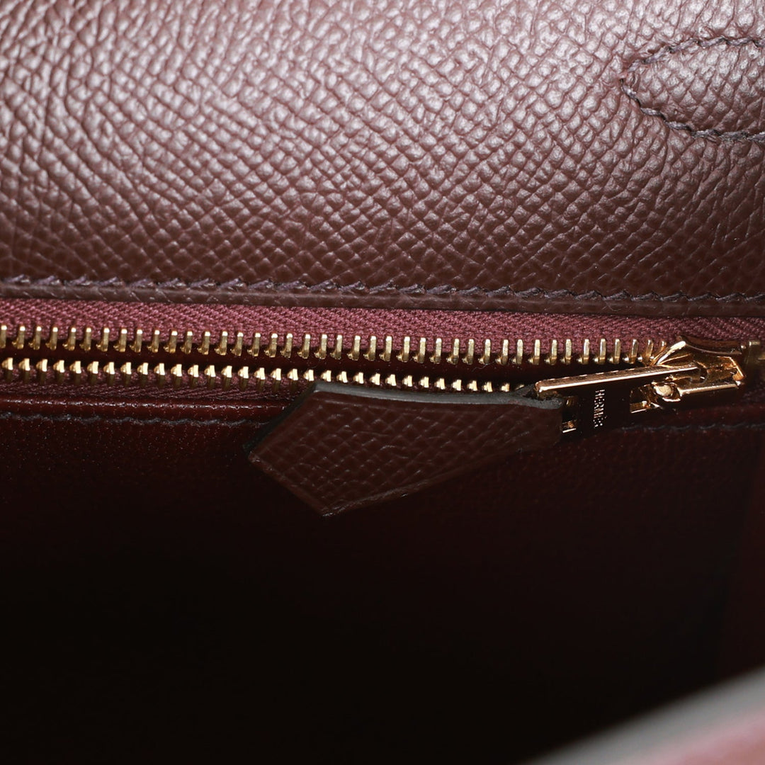 Hermes Kelly 25 Sellier Rouge Sellier Epsom Gold Hardware