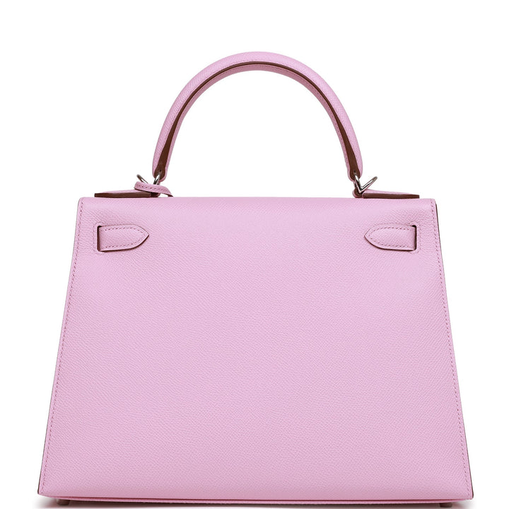Hermes Kelly 28 Sellier Mauve Sylvestre Epsom Palladium Hardware