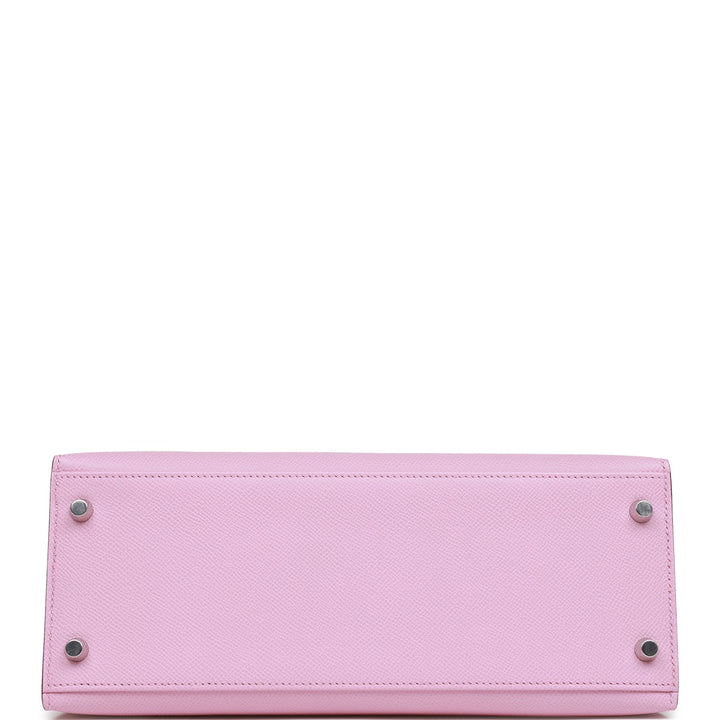 Hermes Kelly 28 Sellier Mauve Sylvestre Epsom Palladium Hardware
