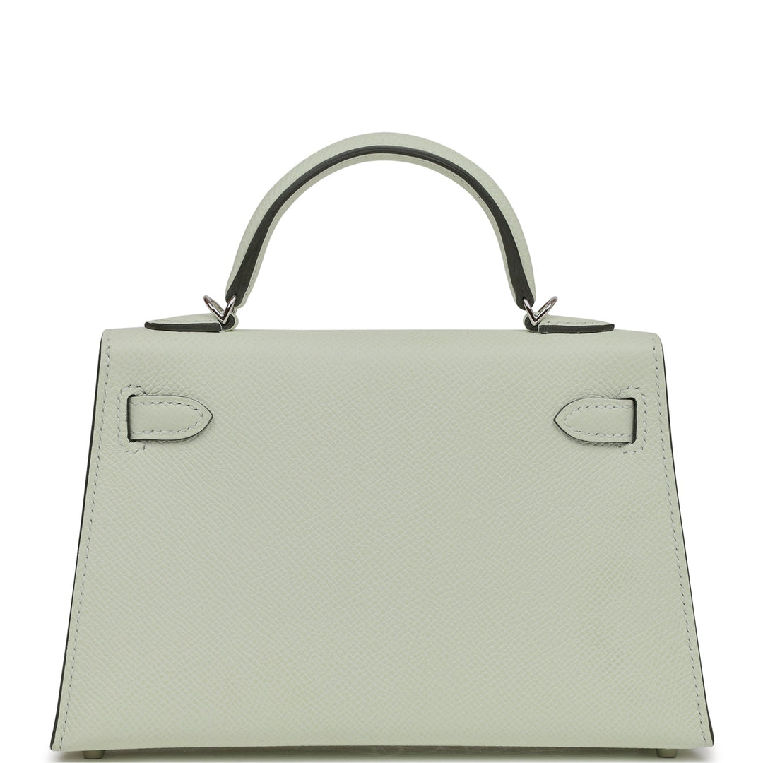 Top quality Hermes Kelly Sellier 20 Vert Fizz Epsom Palladium Hardware