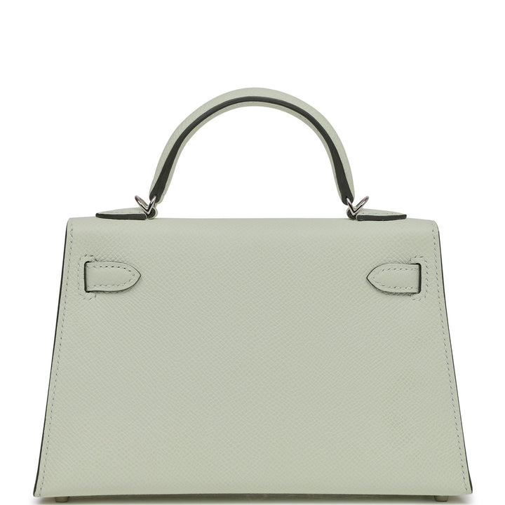 Top quality Hermes Kelly Sellier 20 Vert Fizz Epsom Palladium Hardware