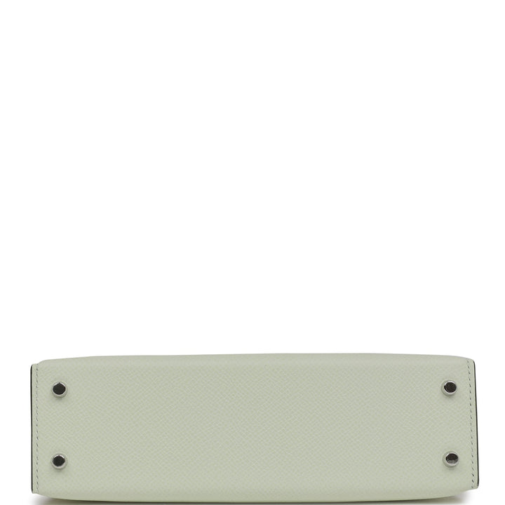 Top quality Hermes Kelly Sellier 20 Vert Fizz Epsom Palladium Hardware