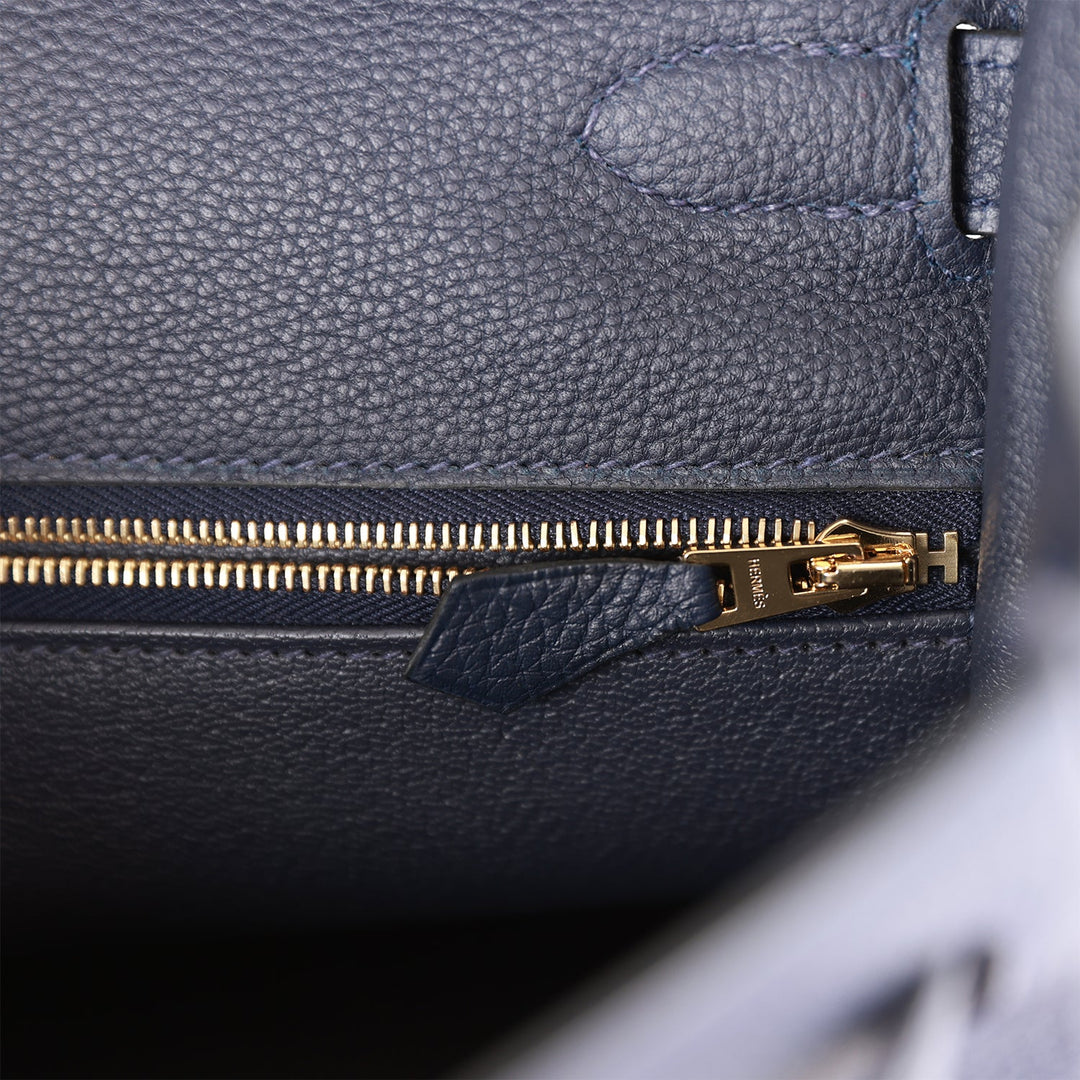 Hermes Kelly 32 Retourne Bleu Nuit Togo Gold Hardware