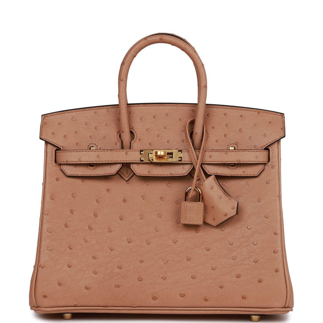 top quality Hermes Birkin 25 Chai Ostrich Gold Hardware