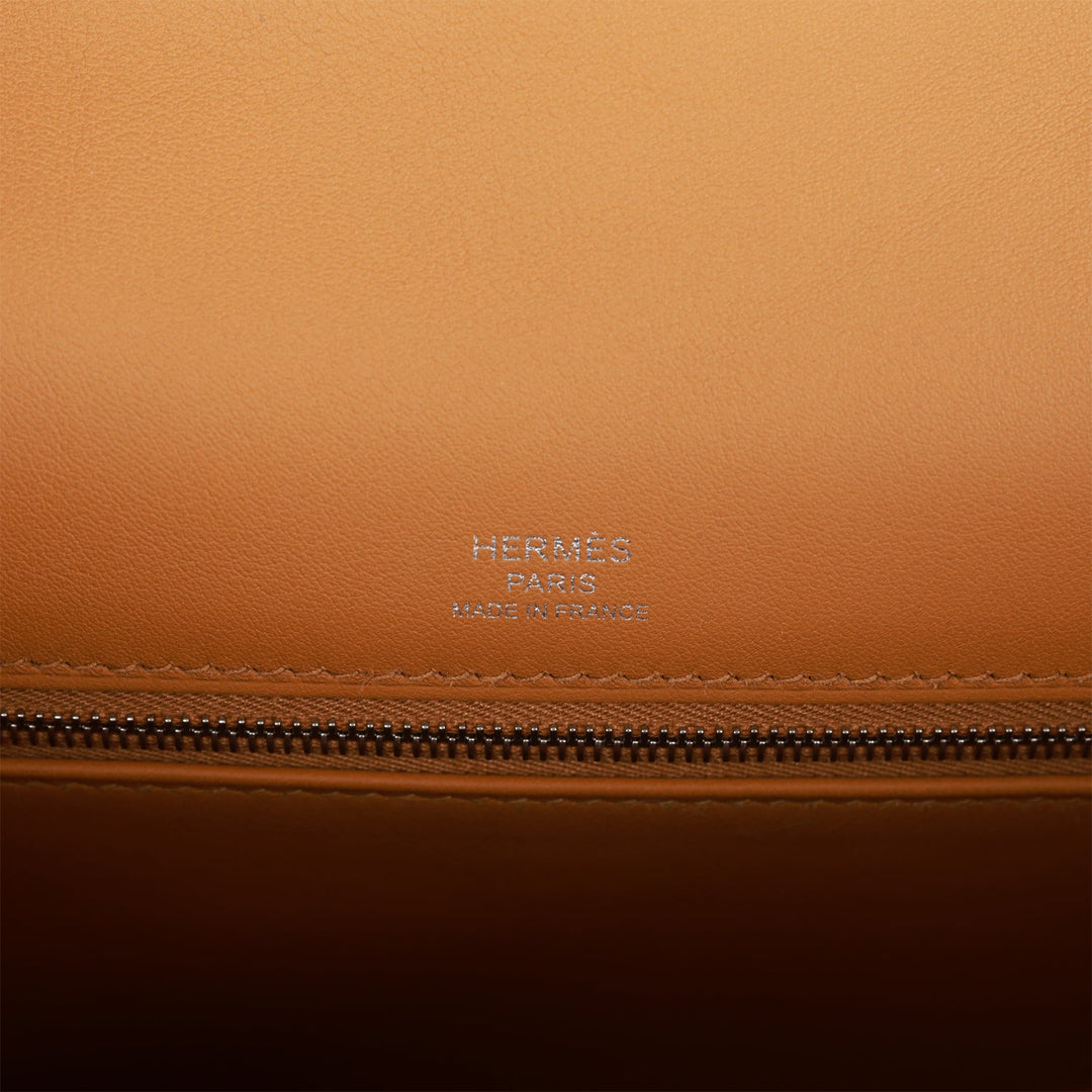 Hermes Quadrille Kelly Sellier 28 Sesame Toile and Swift Palladium Hardware