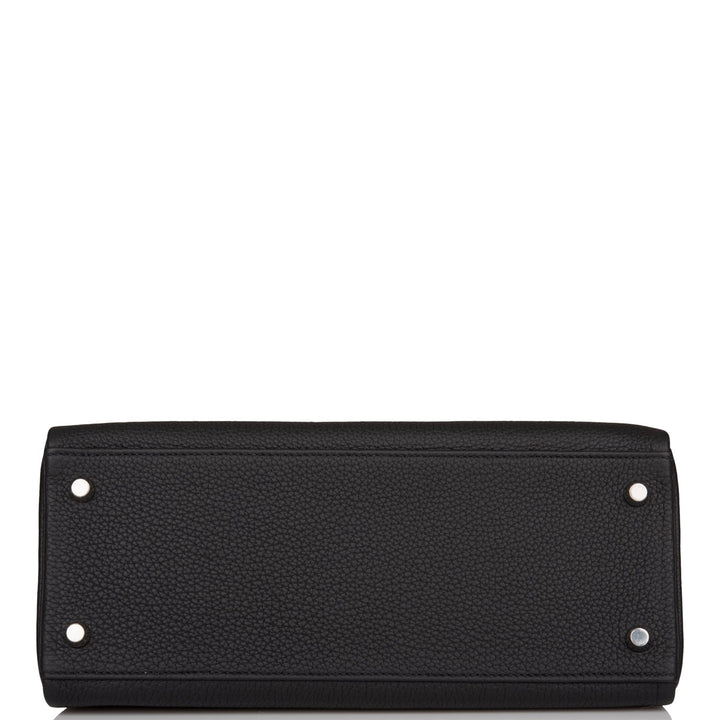 Hermes Kelly 28 Retourne Black Togo Palladium Hardware