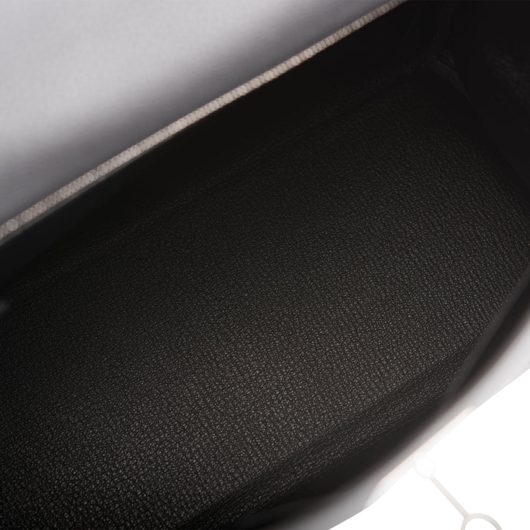 Hermes Kelly 28 Retourne Black Togo Palladium Hardware