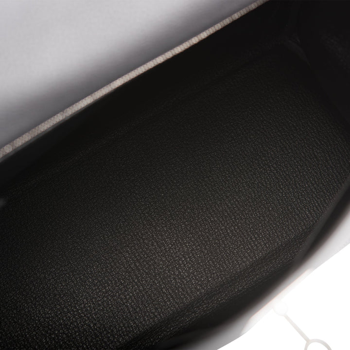 Hermes Kelly 28 Retourne Black Togo Palladium Hardware