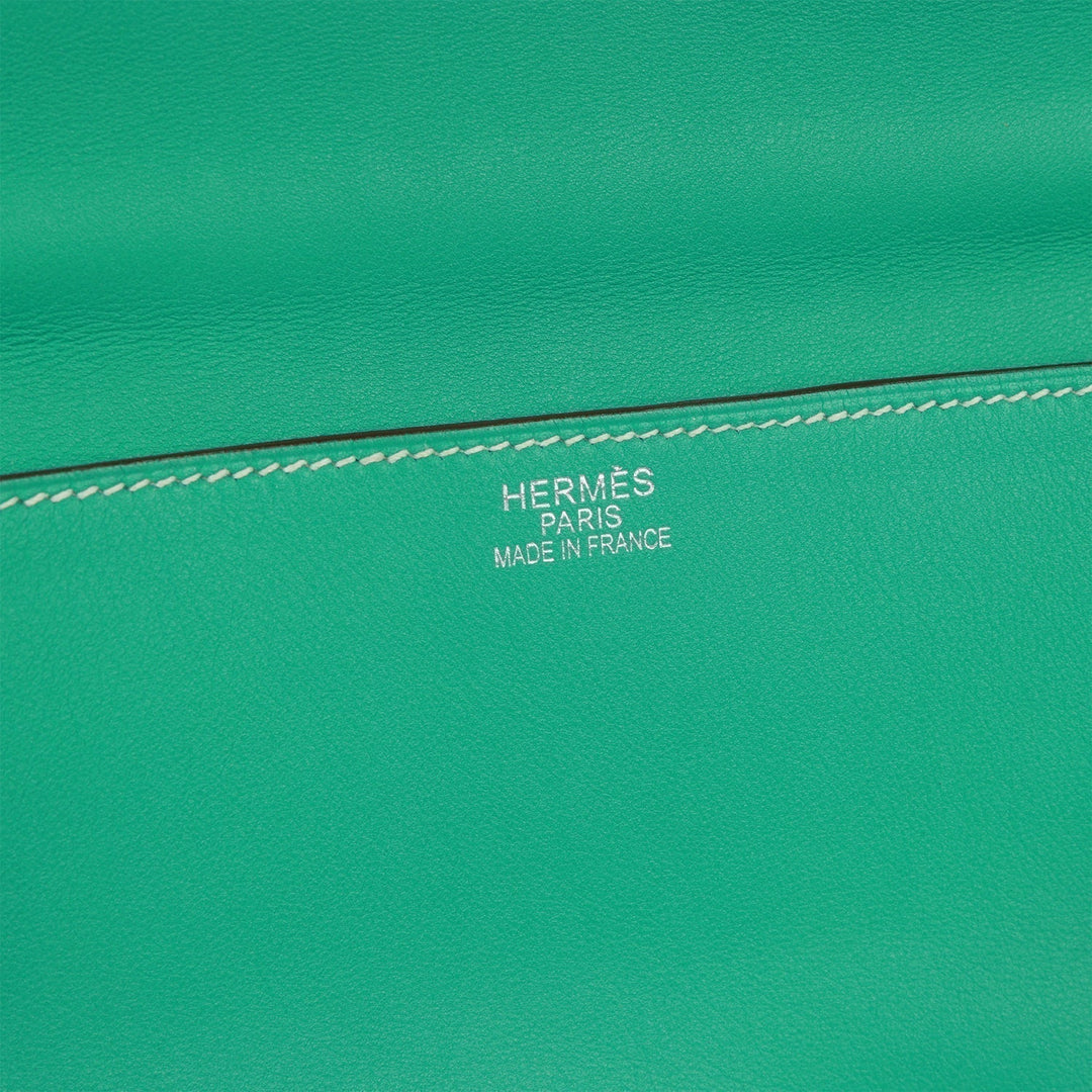 Top quality Hermes Kelly Flat 35 Lagoon Swift Palladium Hardware