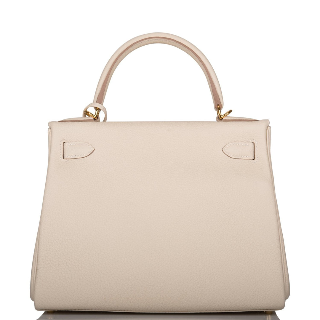Hermes Kelly 28 Retourne Craie Togo Gold Hardware