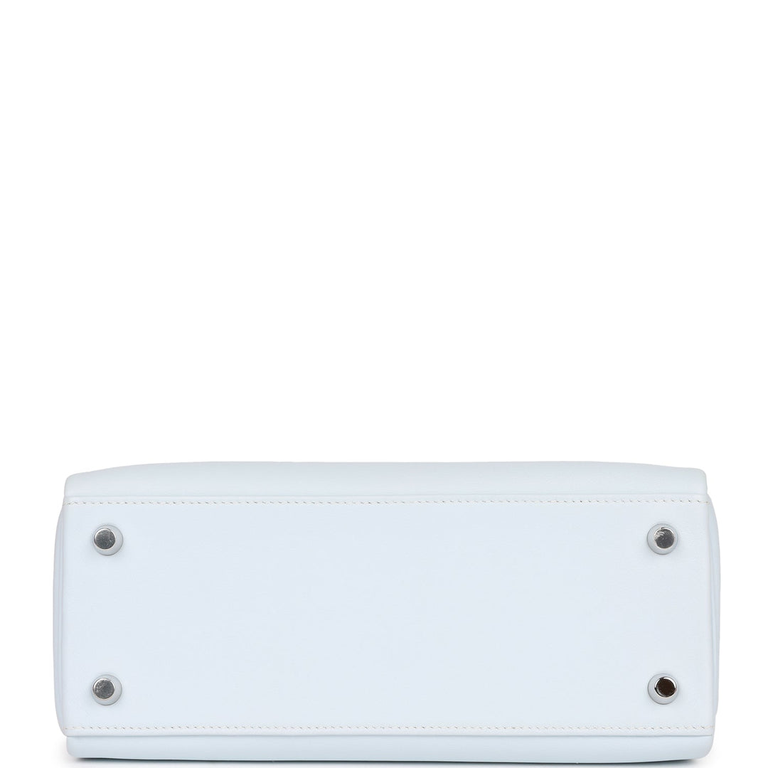 Hermes Kelly 25 Retourne Bleu Brume Swift Palladium Hardware