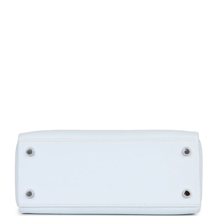 Hermes Kelly 25 Retourne Bleu Brume Swift Palladium Hardware