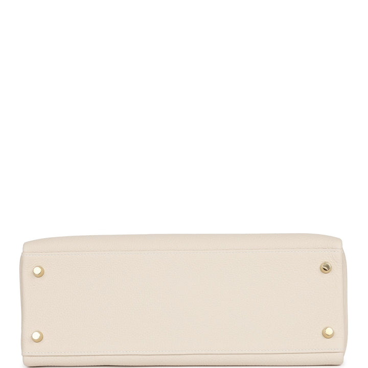 Hermes Kelly 32 Retourne Craie Togo Gold Hardware