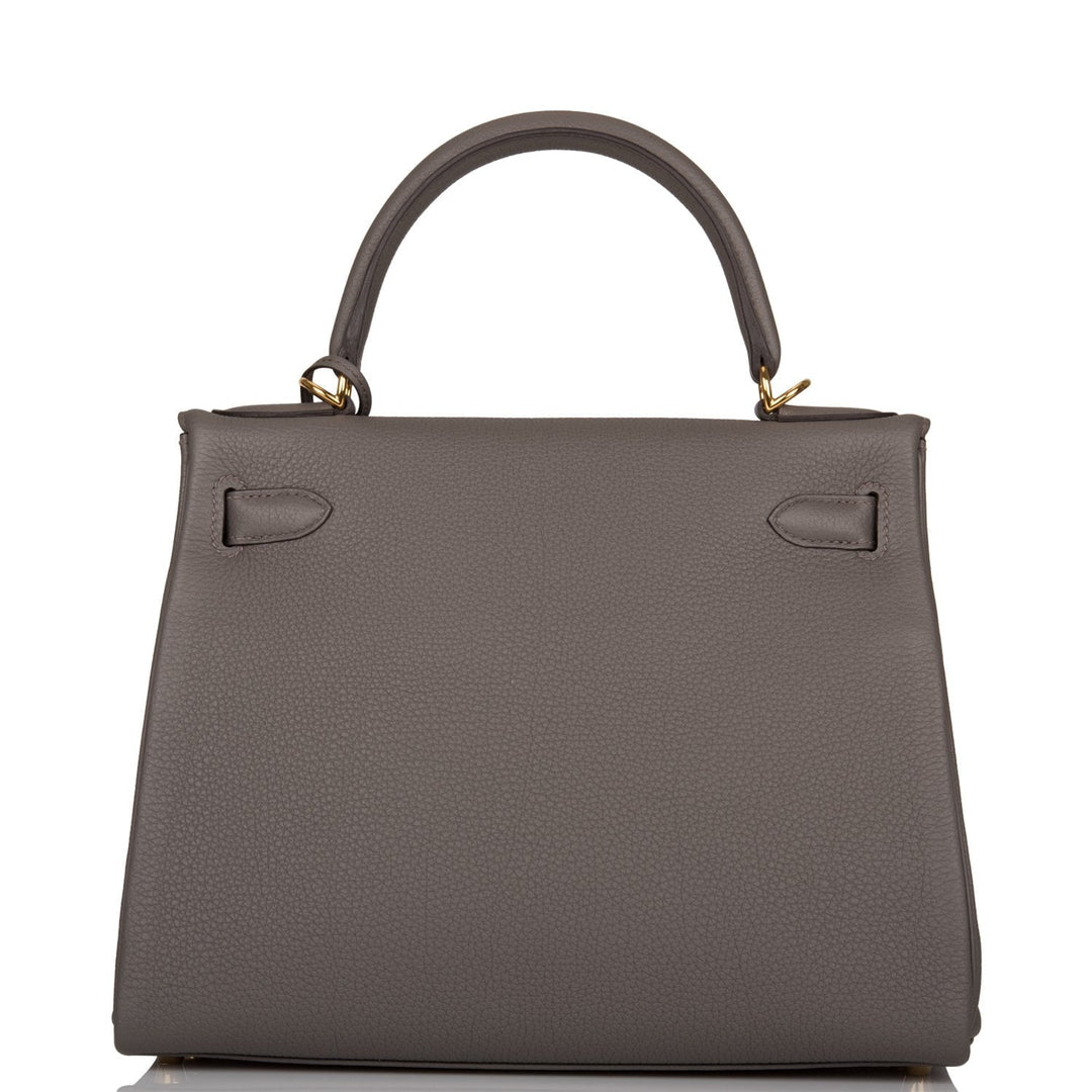 Hermes Kelly 28 Retourne Etain Togo Gold Hardware