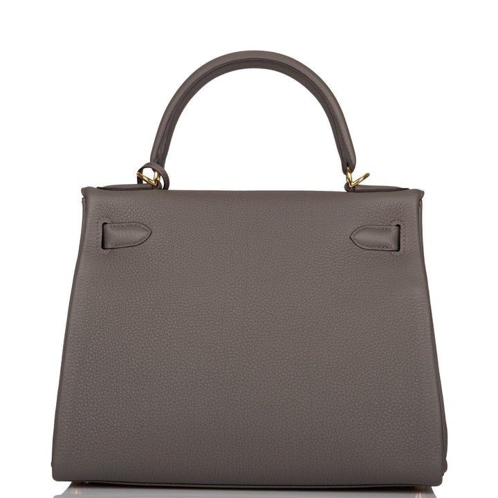 Hermes Kelly 28 Retourne Etain Togo Gold Hardware