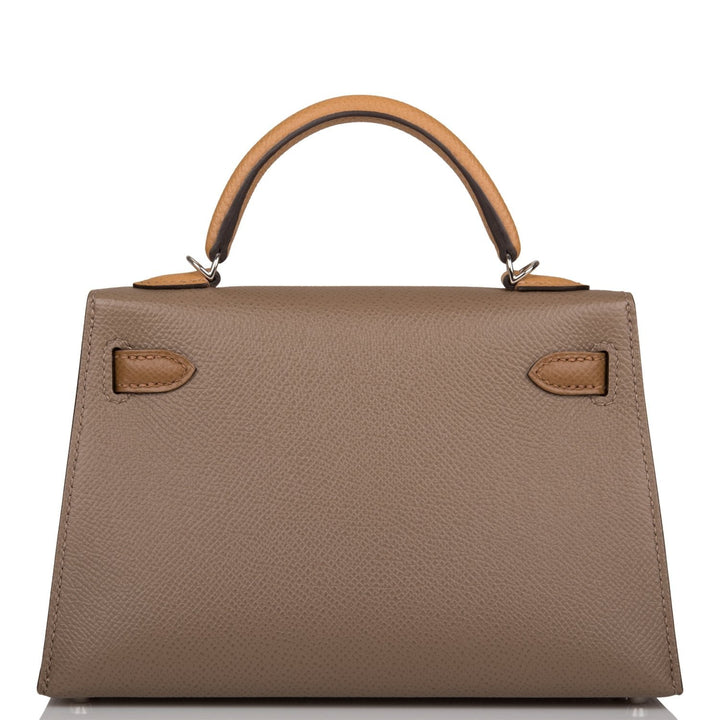 Top quality Hermes Kelly Sellier 20 Etoupe, Alezan and Biscuit Epsom Palladium Hardware