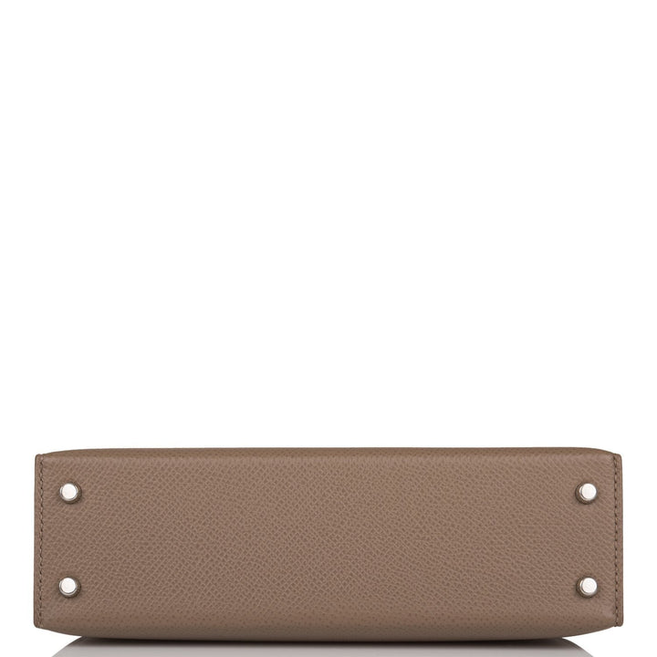Top quality Hermes Kelly Sellier 20 Etoupe, Alezan and Biscuit Epsom Palladium Hardware