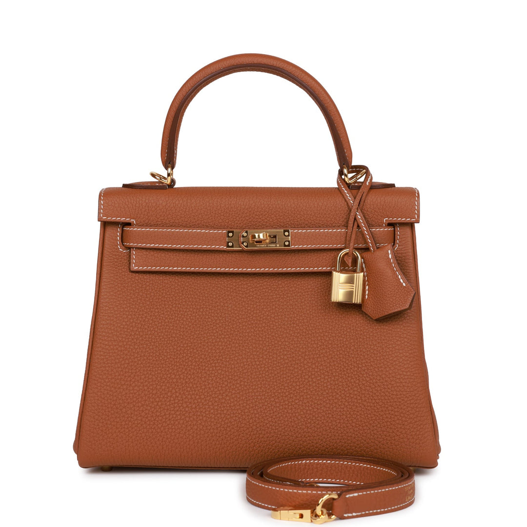 Top quality Hermes Kelly Retourne 25 Gold Togo Gold Hardware