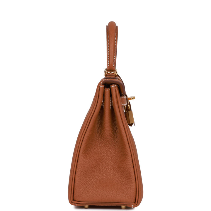 Top quality Hermes Kelly Retourne 25 Gold Togo Gold Hardware