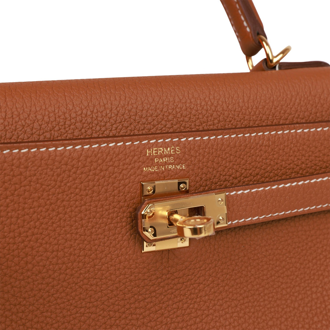 Top quality Hermes Kelly Retourne 25 Gold Togo Gold Hardware
