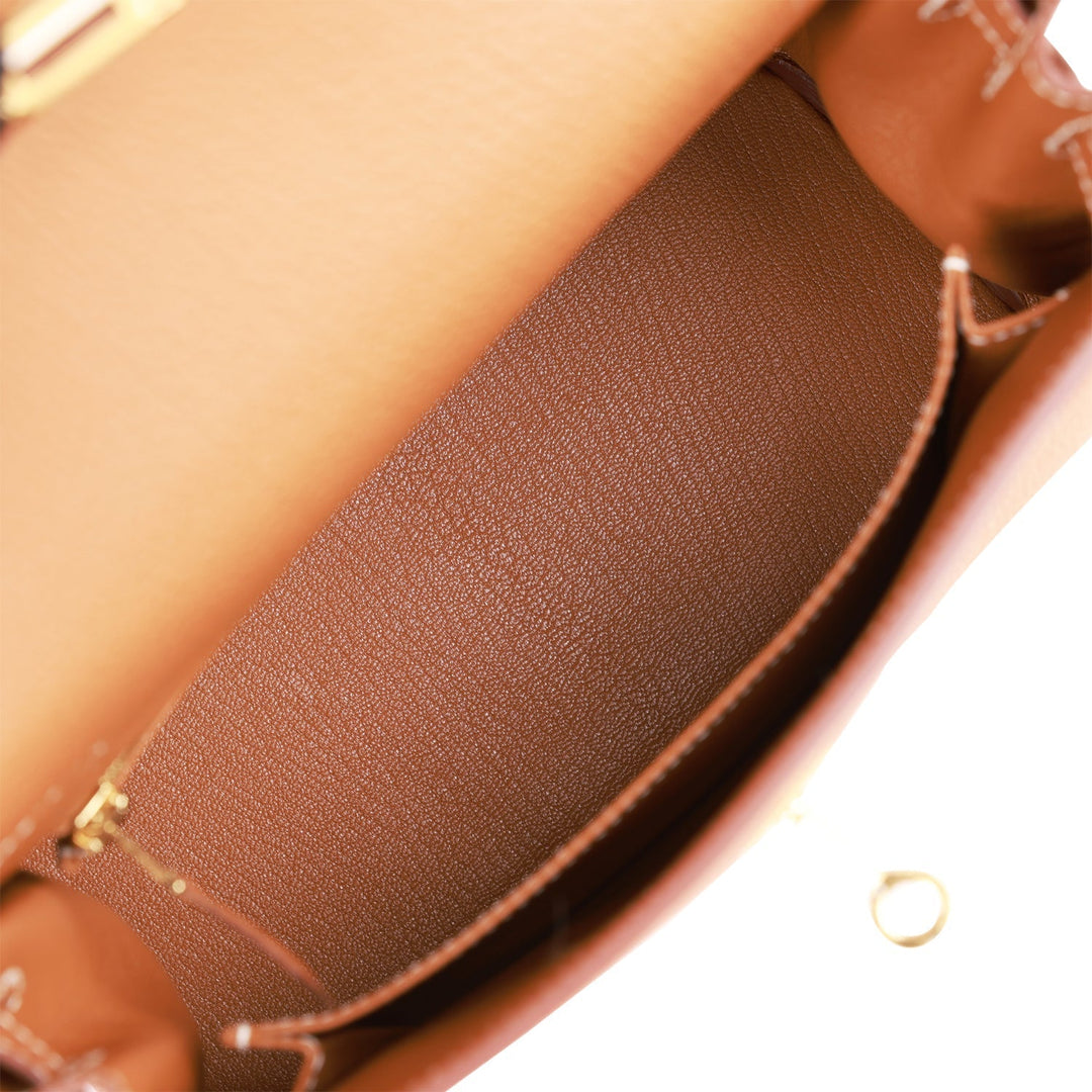 Top quality Hermes Kelly Retourne 25 Gold Togo Gold Hardware