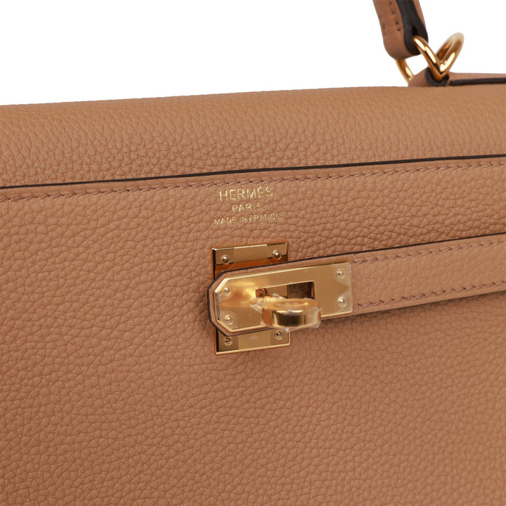 Top quality Hermes Kelly Retourne 25 Chai Togo Gold Hardware