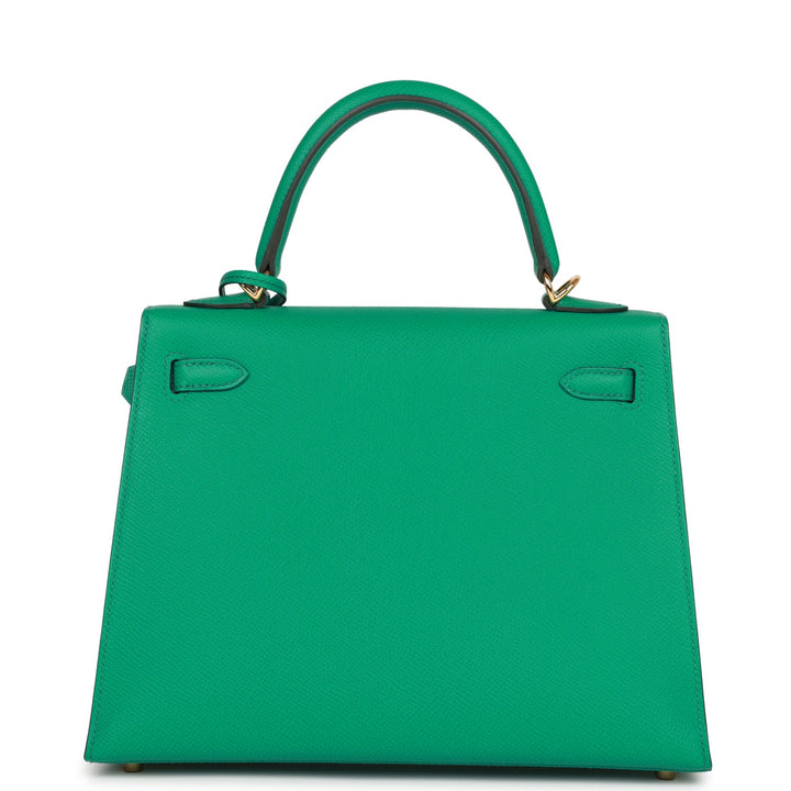 Hermes Kelly 25 Sellier Vert Jade Epsom Gold Hardware