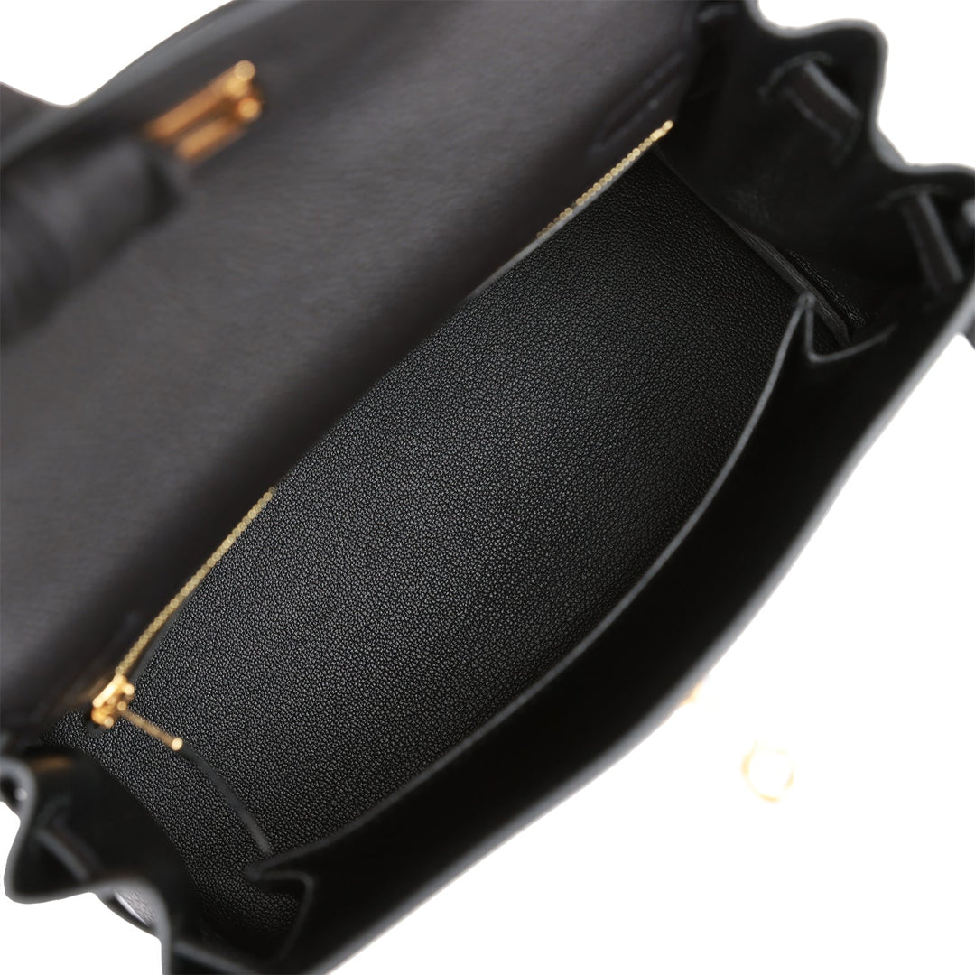Top quality Hermes Kelly Retourne 25 Black Togo Gold Hardware