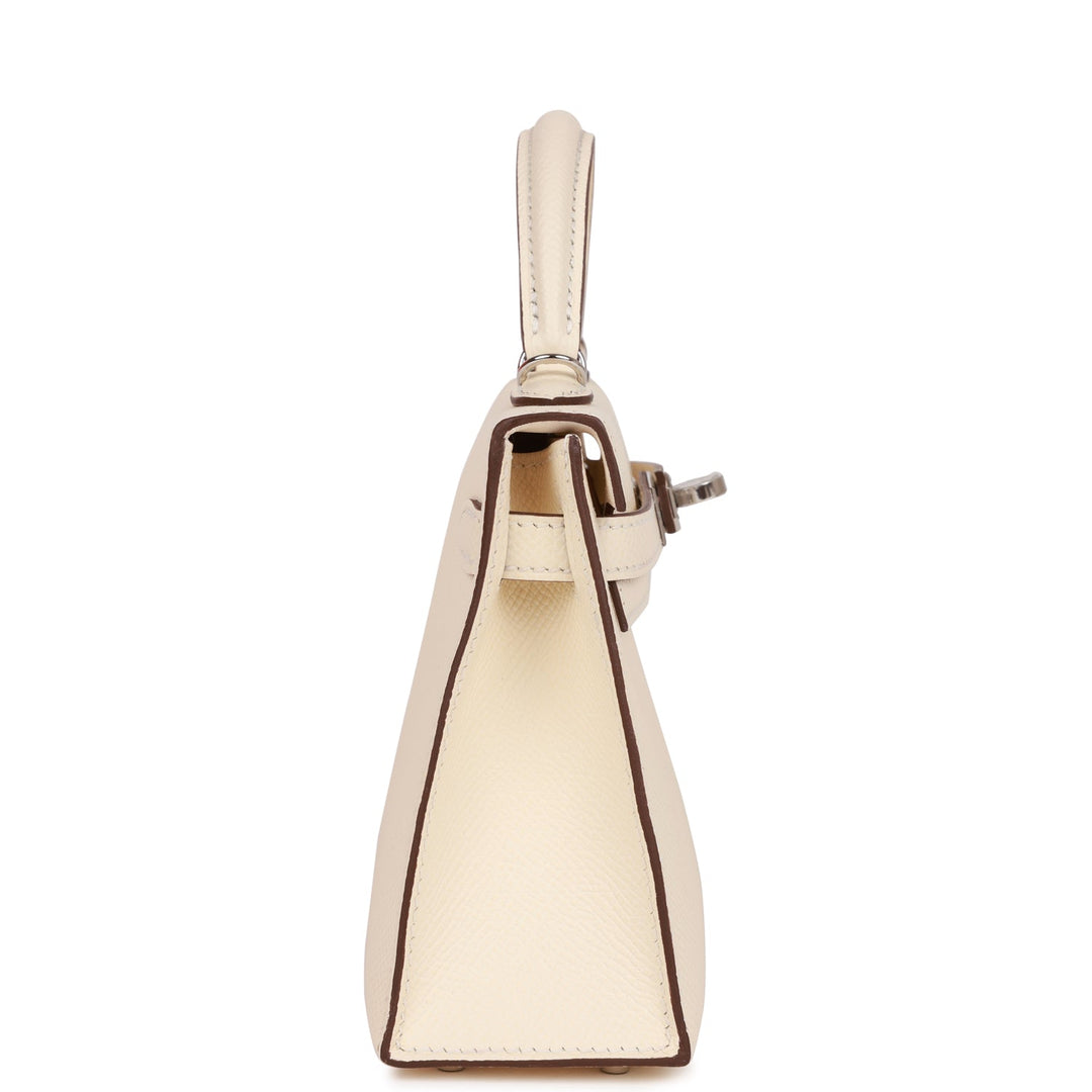 Top quality Hermes Kelly Sellier 20 Nata Epsom Palladium Hardware