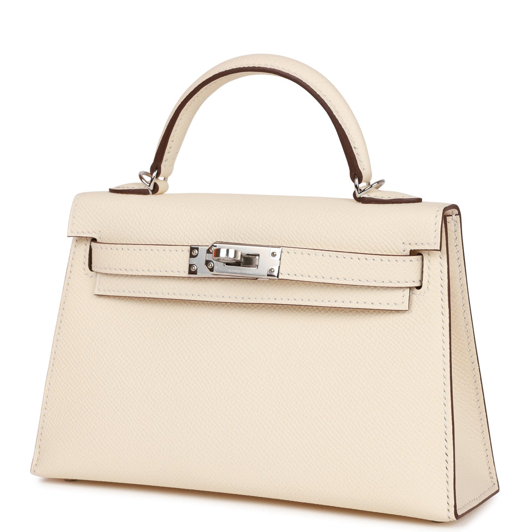 Top quality Hermes Kelly Sellier 20 Nata Epsom Palladium Hardware