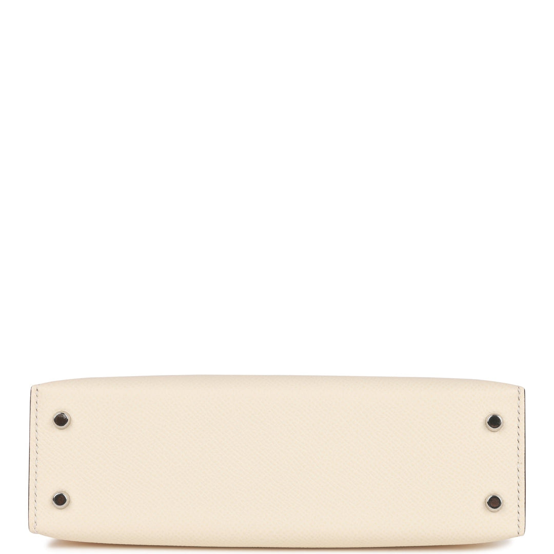 Top quality Hermes Kelly Sellier 20 Nata Epsom Palladium Hardware