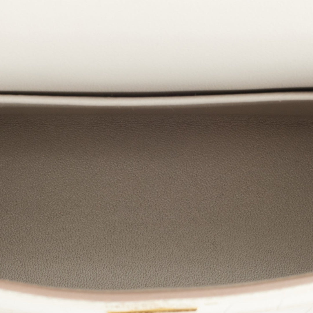 Hermes Kelly 20cm Sellier Beton Matte Alligator Gold Hardware