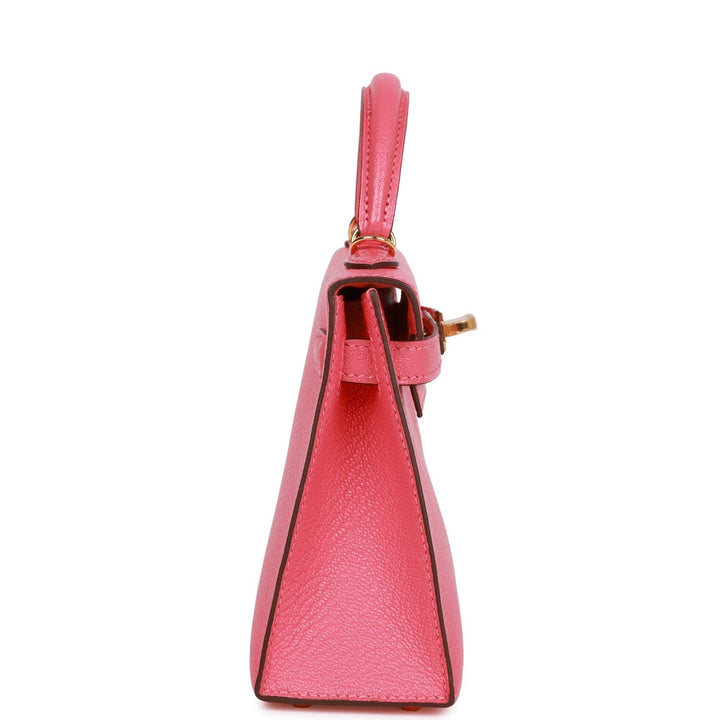 Hermes Kelly 20 Sellier Rose Lipstick Chèvre Gold Hardware