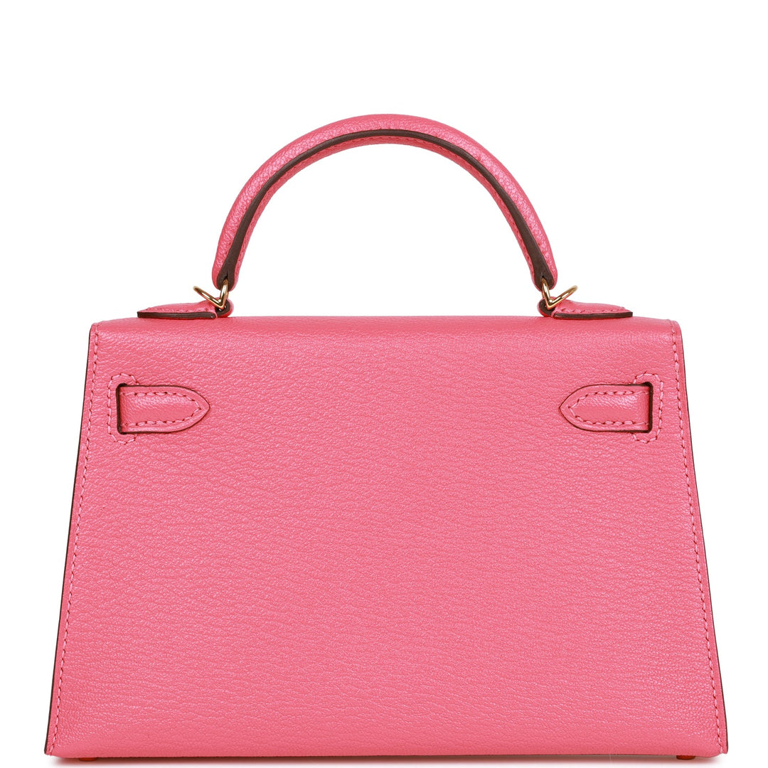 Hermes Kelly 20 Sellier Rose Lipstick Chèvre Gold Hardware