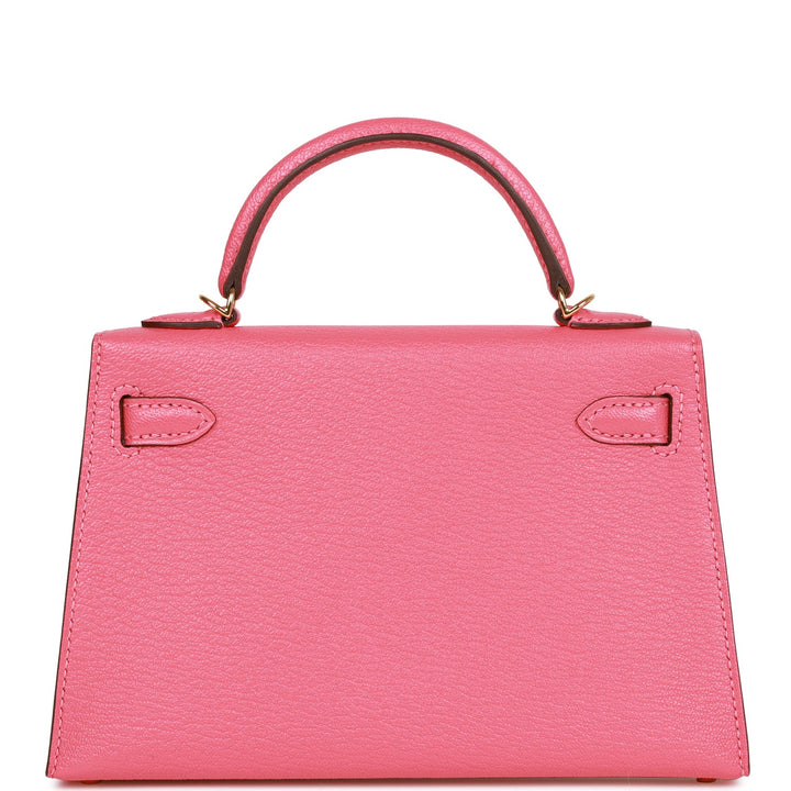 Hermes Kelly 20 Sellier Rose Lipstick Chèvre Gold Hardware