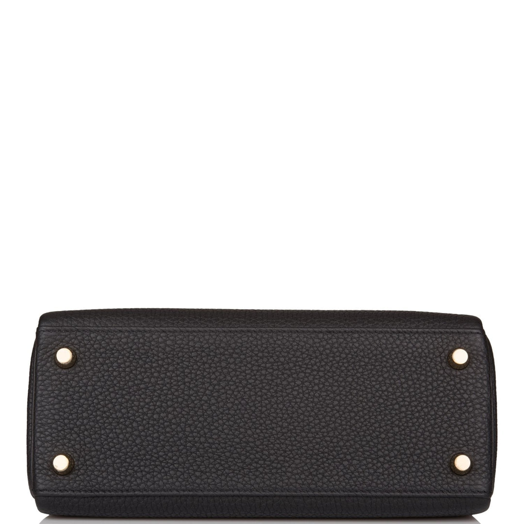 Hermes Kelly 25 Retourne Black Togo Gold Hardware