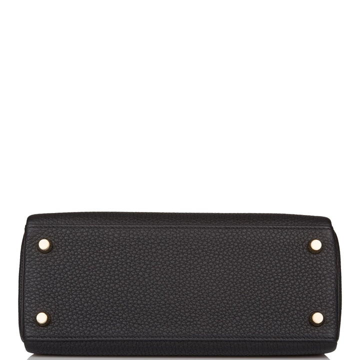 Hermes Kelly 25 Retourne Black Togo Gold Hardware