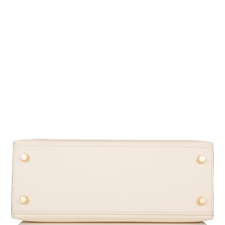 Hermes Special Order (HSS) Kelly Sellier 25 Nata and Black Epsom Permabrass Hardware