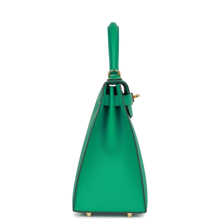 Hermes Kelly 28 Sellier Vert Jade Epsom Gold Hardware