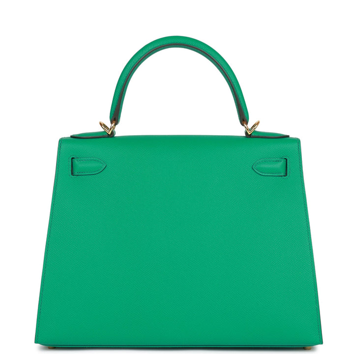 Hermes Kelly 28 Sellier Vert Jade Epsom Gold Hardware