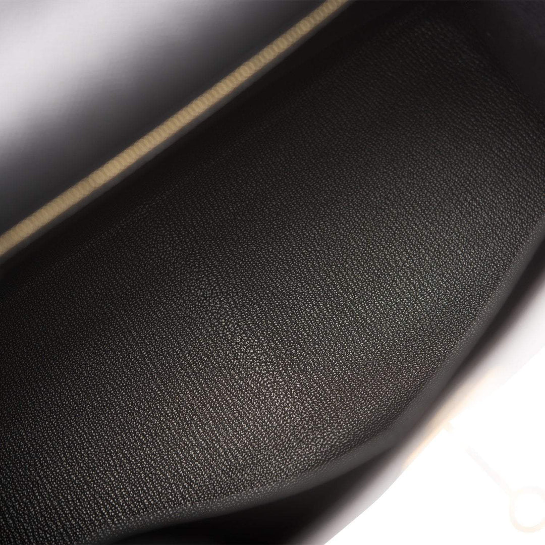 Hermes Kelly 28 Sellier Black Epsom Gold Hardware