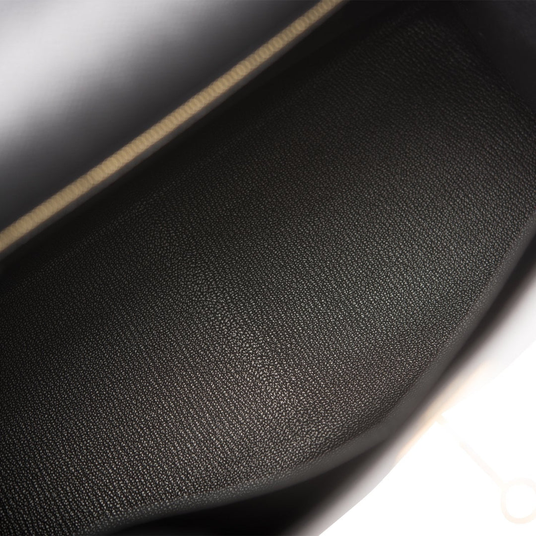 Hermes Kelly 28 Sellier Black Epsom Gold Hardware