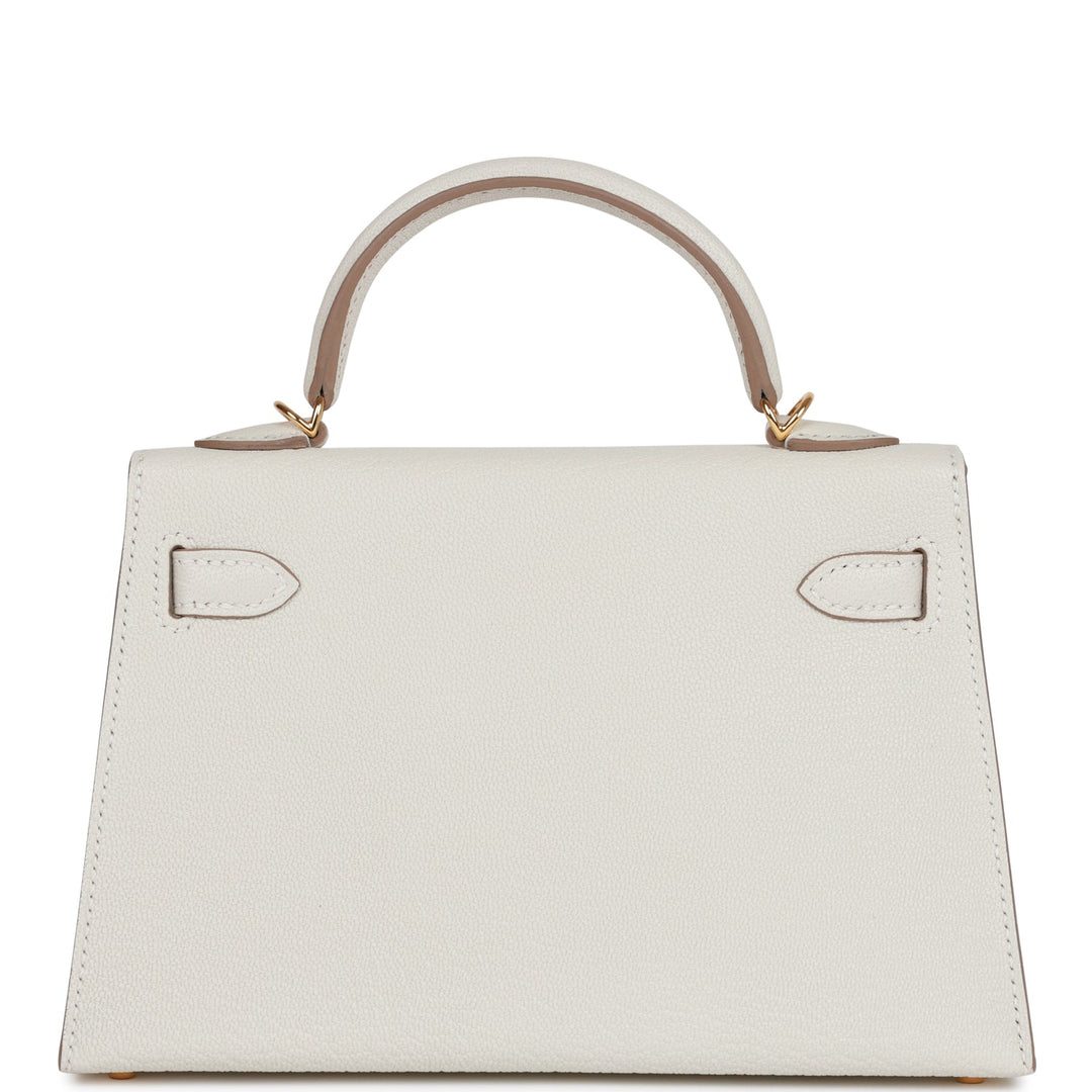 Hermes Kelly 20 Sellier Mushroom Chèvre Gold Hardware