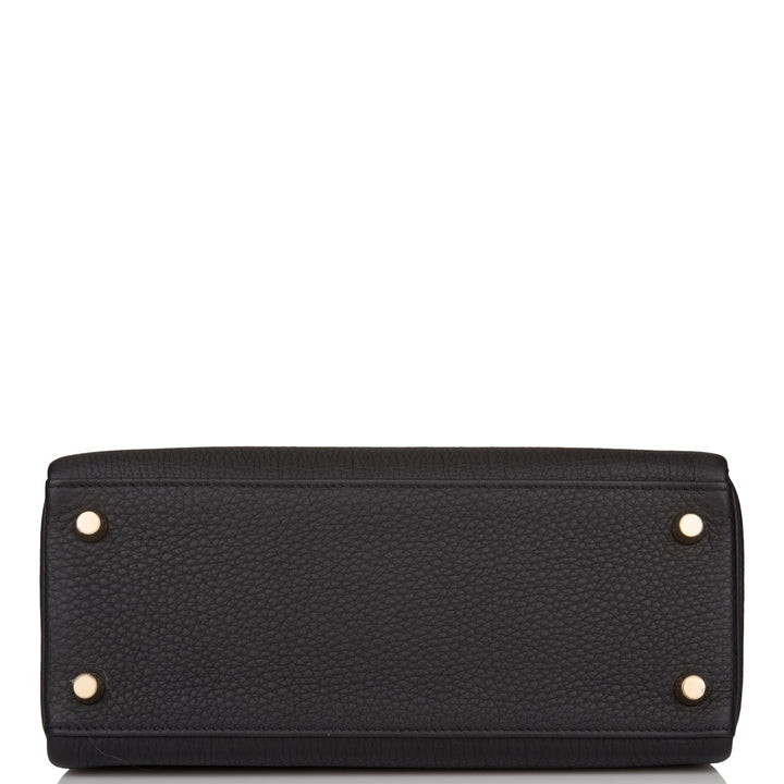 Hermes Kelly 25 Retourne Black Togo Gold Hardware