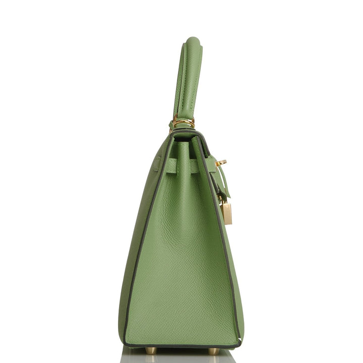 Hermes Kelly 25 Sellier Vert Criquet Epsom Gold Hardware