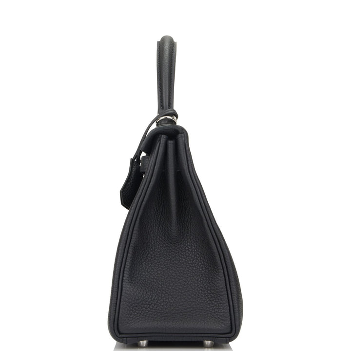 Hermes Kelly 25 Retourne Black Togo Palladium Hardware
