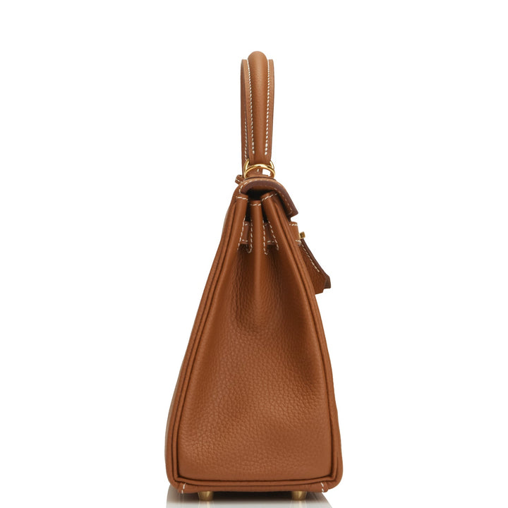 Hermes Kelly 25 Retourne Gold Togo Gold Hardware